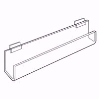 Slatwall Acrylic J-Rack Flat Back Ends Open