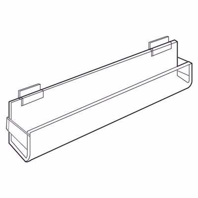 Picture of Slatwall Acrylic J-Rack Flat Back Ends Closed