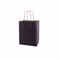 Plain Black Paper Shopping Bags (small)
