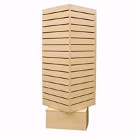 Rotating Slatwall Tower Merchandiser Maple