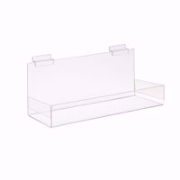 Slatwall Acrylic Shelf with Wrap Lip