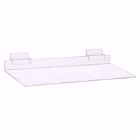Slatwall Deluxe Acrylic Flat Shelf 12x6