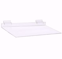 Slatwall Deluxe Acrylic Flat Shelf 12x8