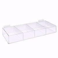 Slatwall Acrylic 4 Compartment Bin