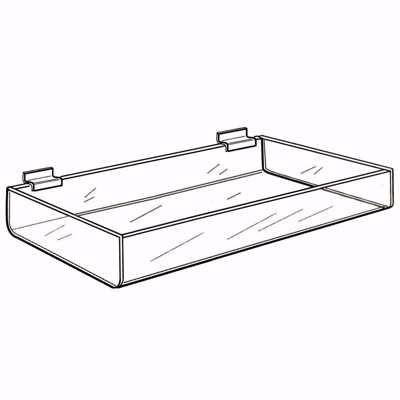 Slatwall Acrylic Deep Tray 24 Inch