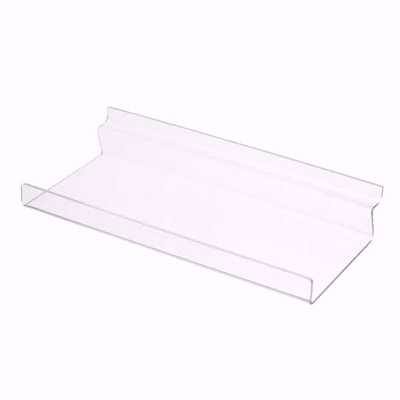 Slatwall Acrylic Shelf with Lip 12x6