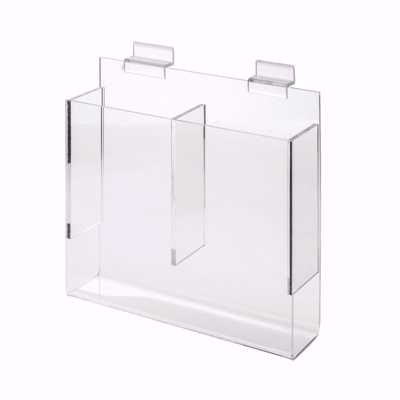 Slatwall Acrylic Double Brochure Holder