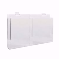 Slatwall Acrylic Double Brochure Holder 8.5x11