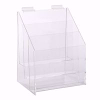 Slatwall Acrylic Triple Brochure Holder 8.5x11