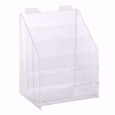 Slatwall Acrylic Triple Brochure Holder 8.5x11