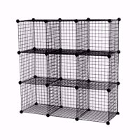 Wire Binning Cubby Unit 3x3 Black