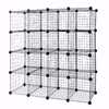 Wire Binning Cubby Unit 4x4 Black