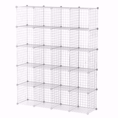 Wire Binning Cubby Unit 4x5 White