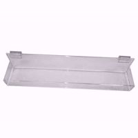 Gridwall Acrylic Straight Shelf with Lip 24X4