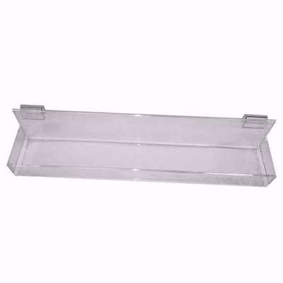 Gridwall Acrylic Straight Shelf with Lip 24X4