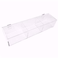 Gridwall Acrylic 3 Compartment Tray