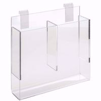 Gridwall Acrylic Double Brochure Holder 4x9