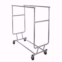 Double Bar Garment Rolling Rack