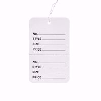 Large Perforated Tags with String