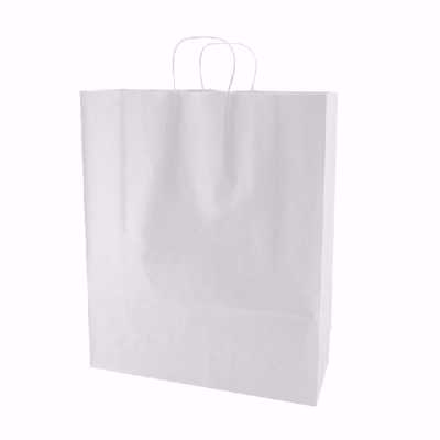 Plain White Paper Shopping Bags (large)