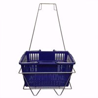 Blue Shopping Baskets with Rack Stand 