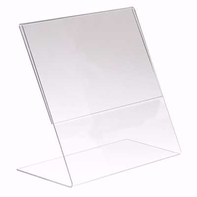 Slant Back Acrylic Sign Holder 8.5 x 11