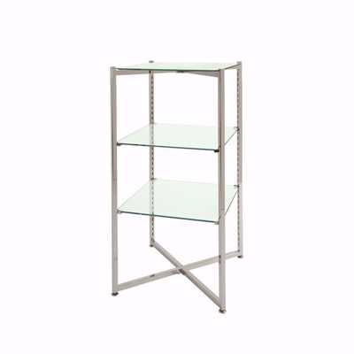 Folding Glass Merchandiser Tower 37"H