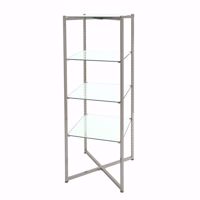 Folding Glass Merchandiser Tower 52"H