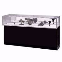 6 ft Metal Framed Jewelry Showcase Black