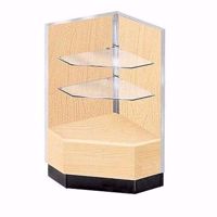 Metal Framed Corner Filler Display Case Maple