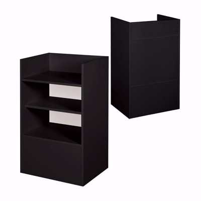 Fully Assembled Well Top Register Stand Black