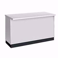 4 ft Metal Framed Service Counter Gray