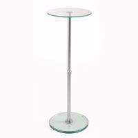 Adjustable Round Glass Pedestal