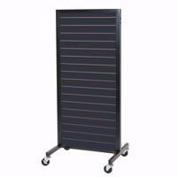 Black Framed Slatwall 2-Way Merchandiser