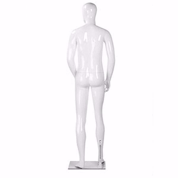 Male Glossy White Full Body Mannequin Display Warehouse Retail