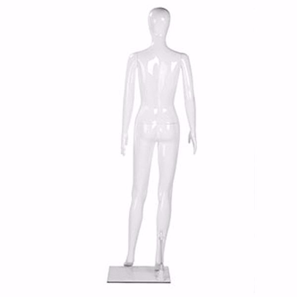 Female Glossy White Full Body Mannequin Pose 1 Display Warehouse