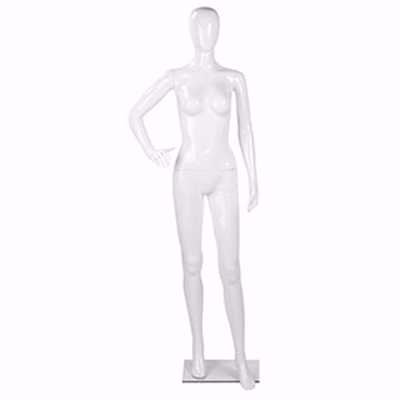 Female Glossy White Full Body Mannequin Pose 2 