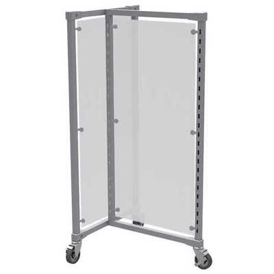 3-Way Rack Frosted Acrylic Panels