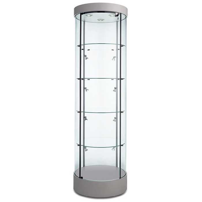 Round Tower Display Case Display Warehouse Retail Fixtures, Display