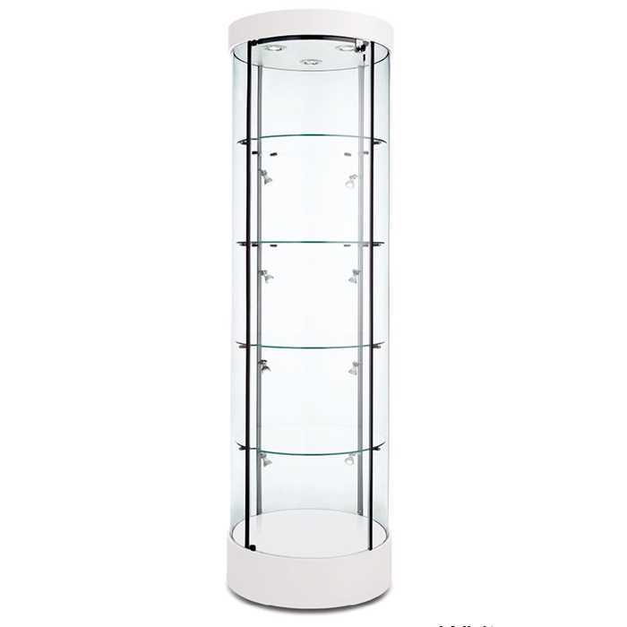 Round Tower Display Case Display Warehouse Retail Fixtures, Display